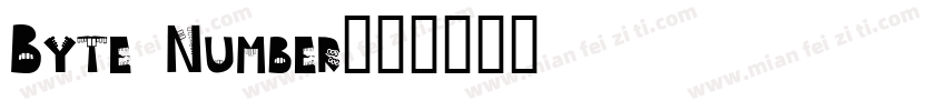 Byte Number字体转换